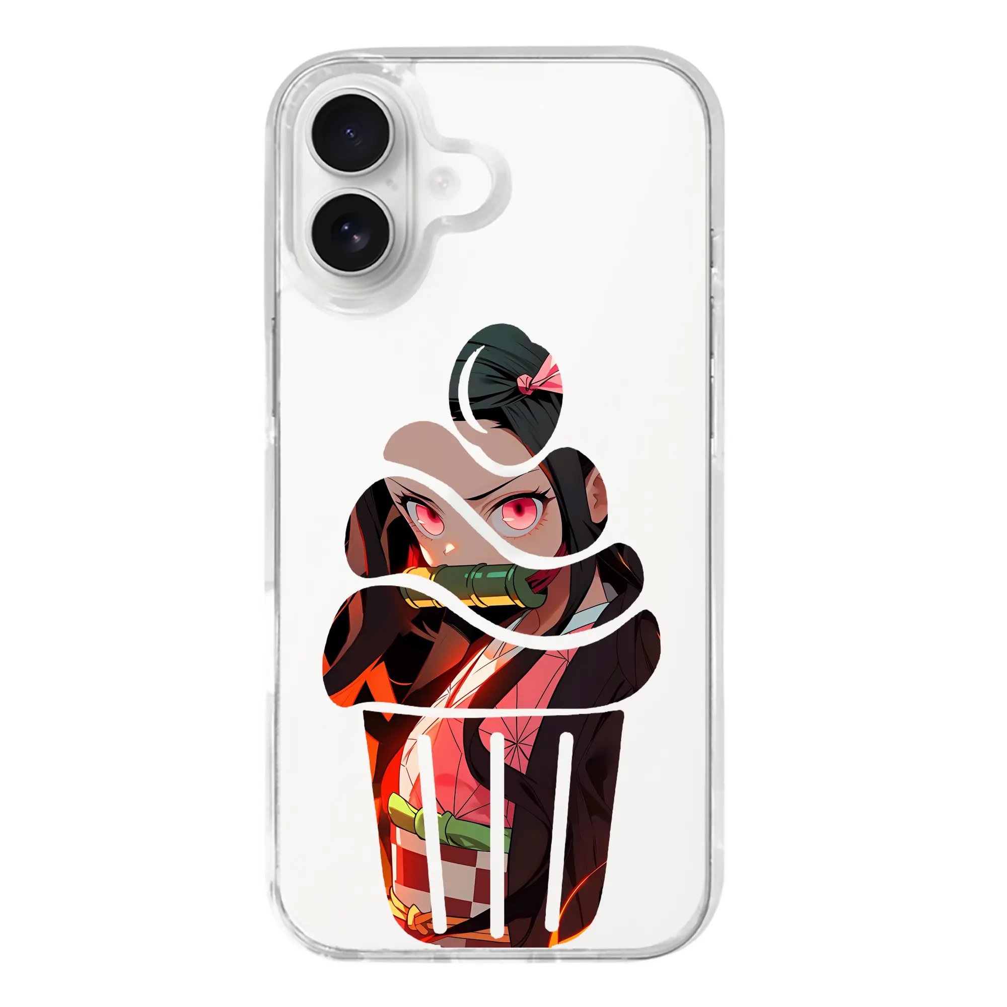 鬼滅の刃 グッズ,竈門 禰豆子 - iPhone 17シリーズ 透明スマホケース – 薄型・耐衝撃・精密フィット保護カバー